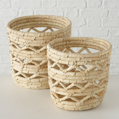 Mandenset Samila 2-delig Ø22xH23/Ø26xH26cm