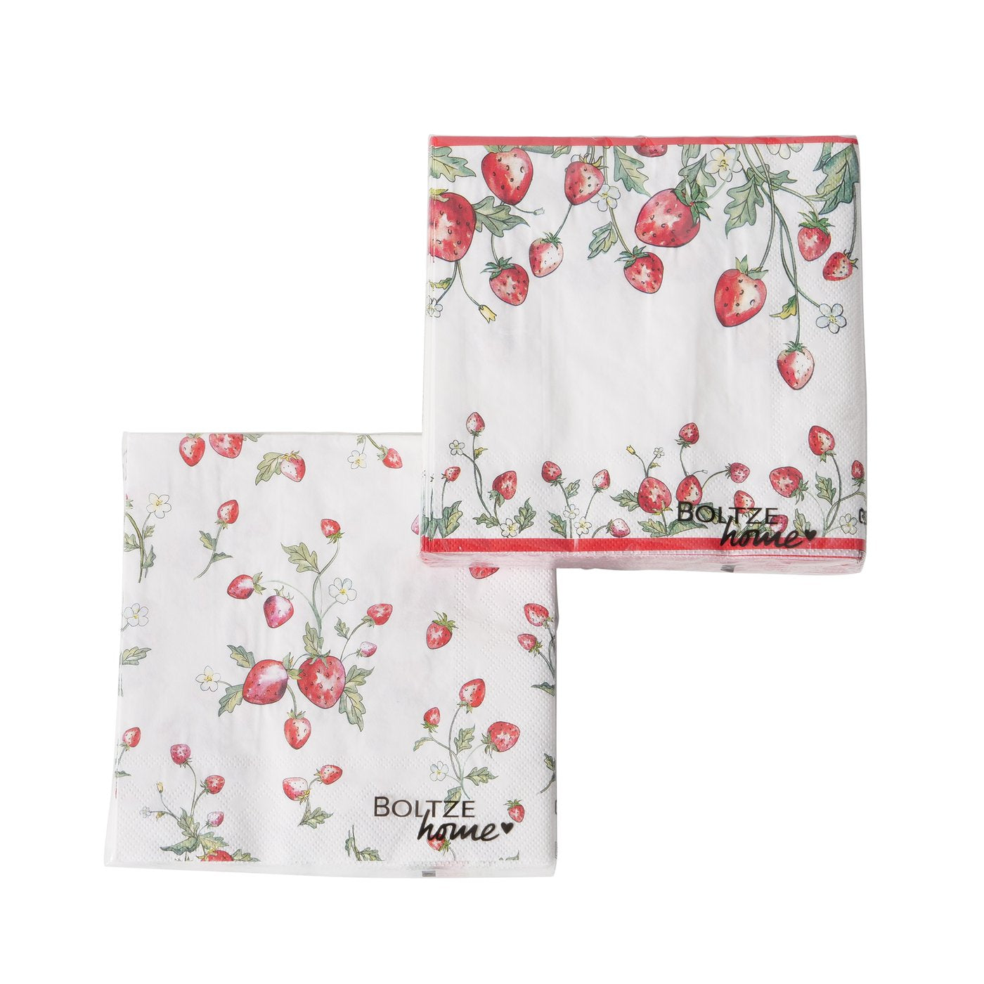 Servetten Aardbei 'Emily' papier 20-delig 34x34cm