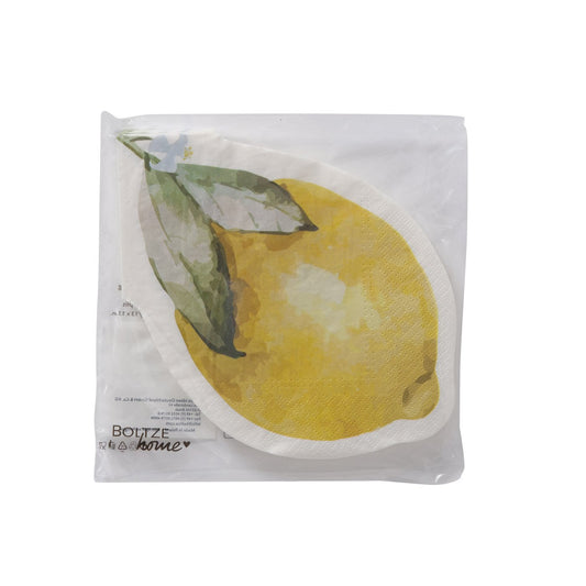 Servetten 'Capri' citroen 16x16cm 12-delig papier