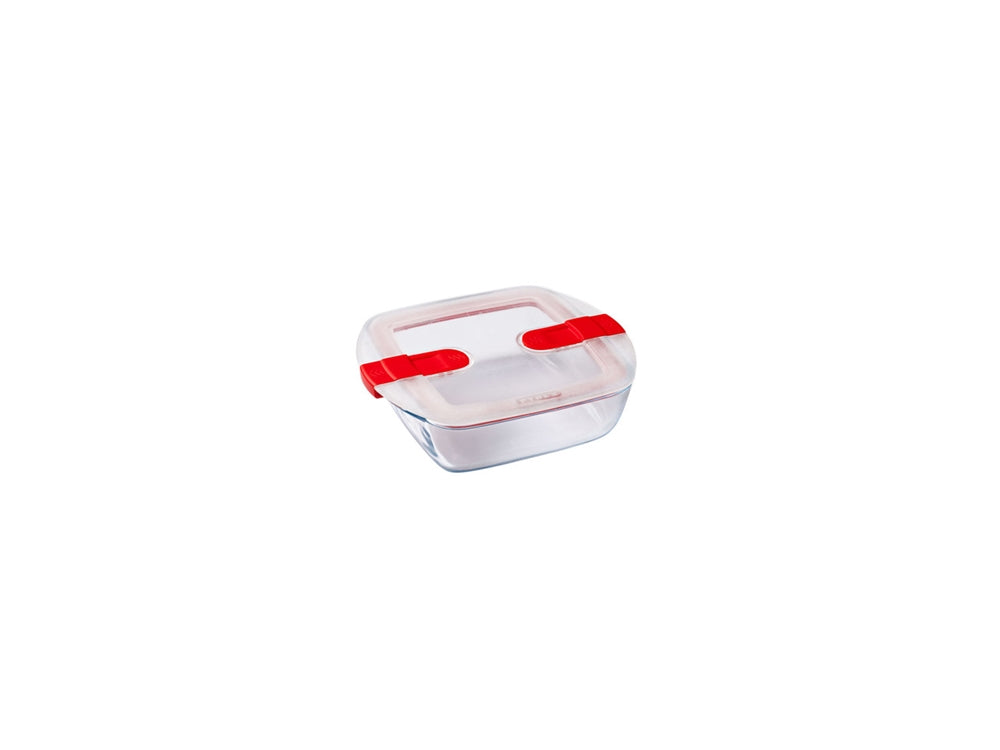 COOK&HEAT Vierkante schaal met deksel 1L 20x17x6cm