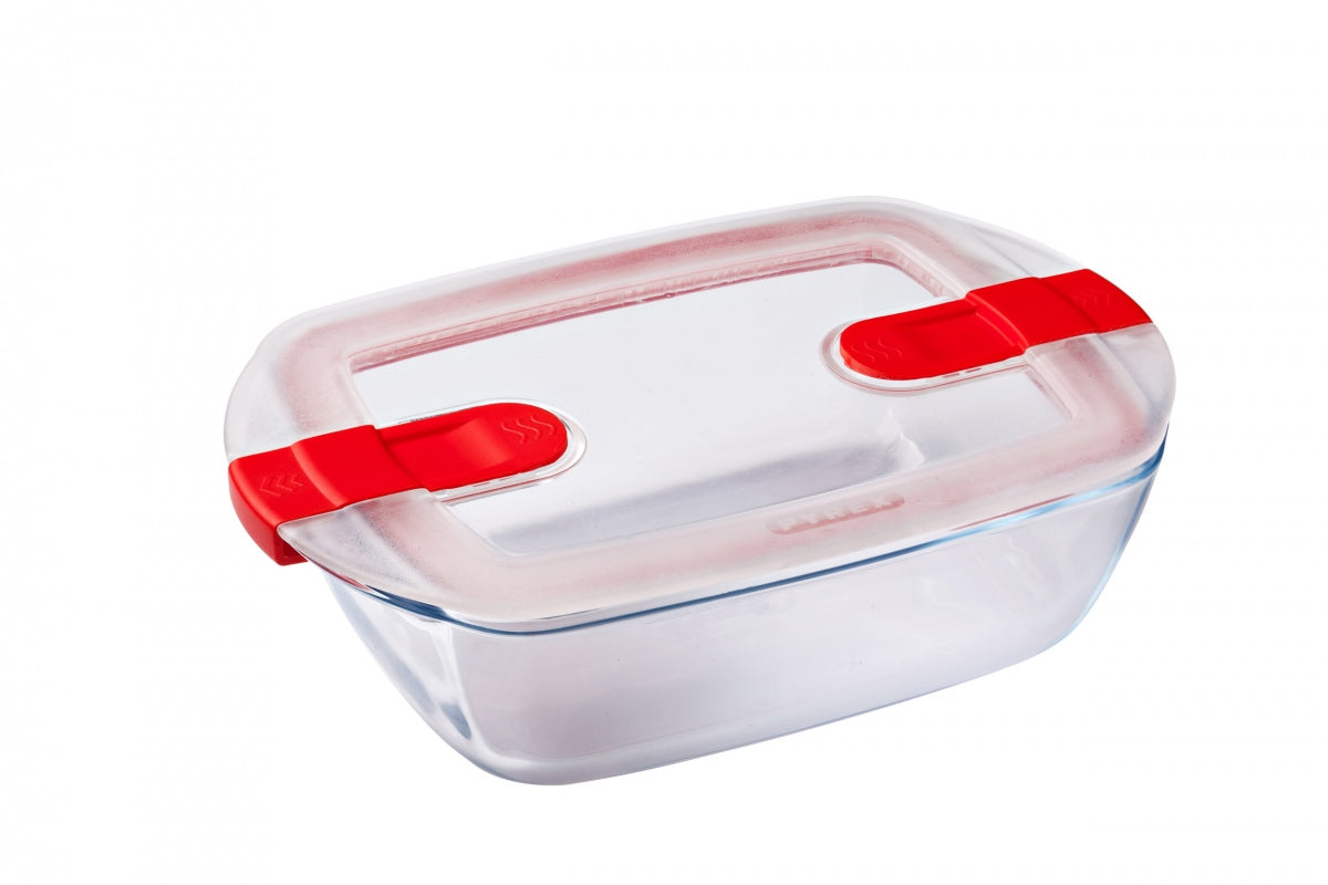 COOK&HEAT Rechthoekige schaal met deksel 1,1L 23x15x6cm