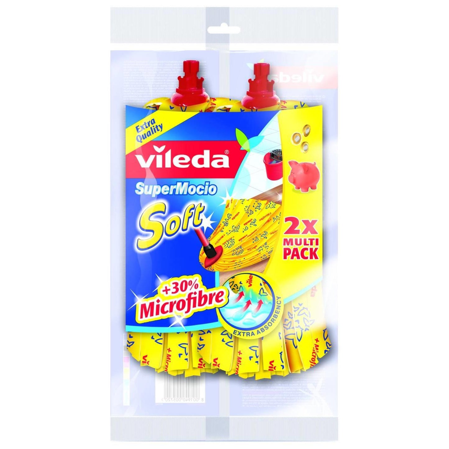 SuperMocio Soft reservemop geel multipack a 2 stuks
