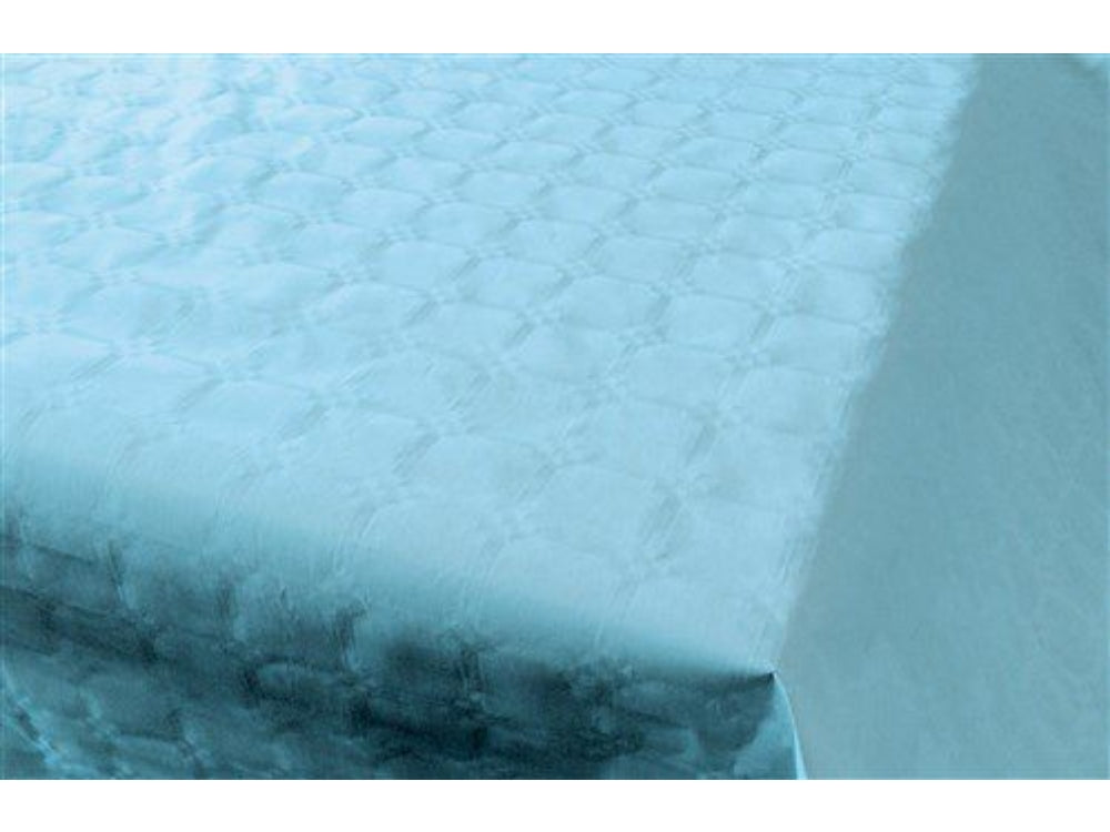 Damast tafelkleed papier ROL 120cmx8m  babyblauw