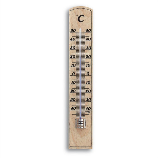Kamerthermometer analoog beuken 20cm