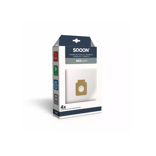 SQOON Stofzuigerzak AEG GR51S doos a 4 stuks