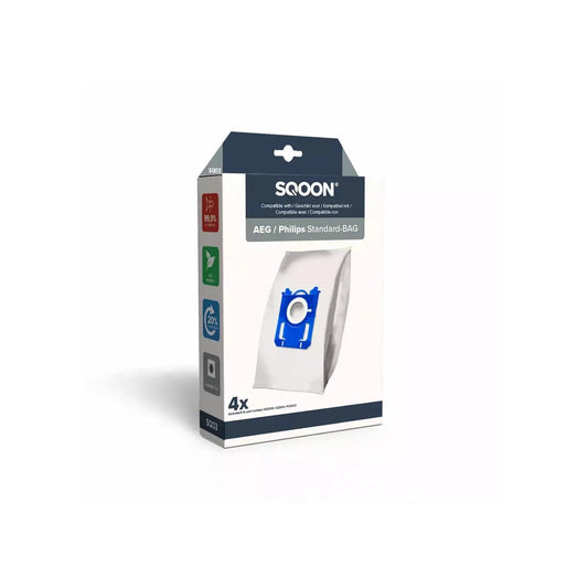 SQOON Stofzuigerzak AEG/Philips Standard Bag 3-D doos a 4 stuks