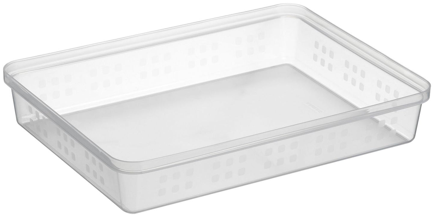 Square kantoor opbergbak A4 transparant 34,5x25x6,2 cm