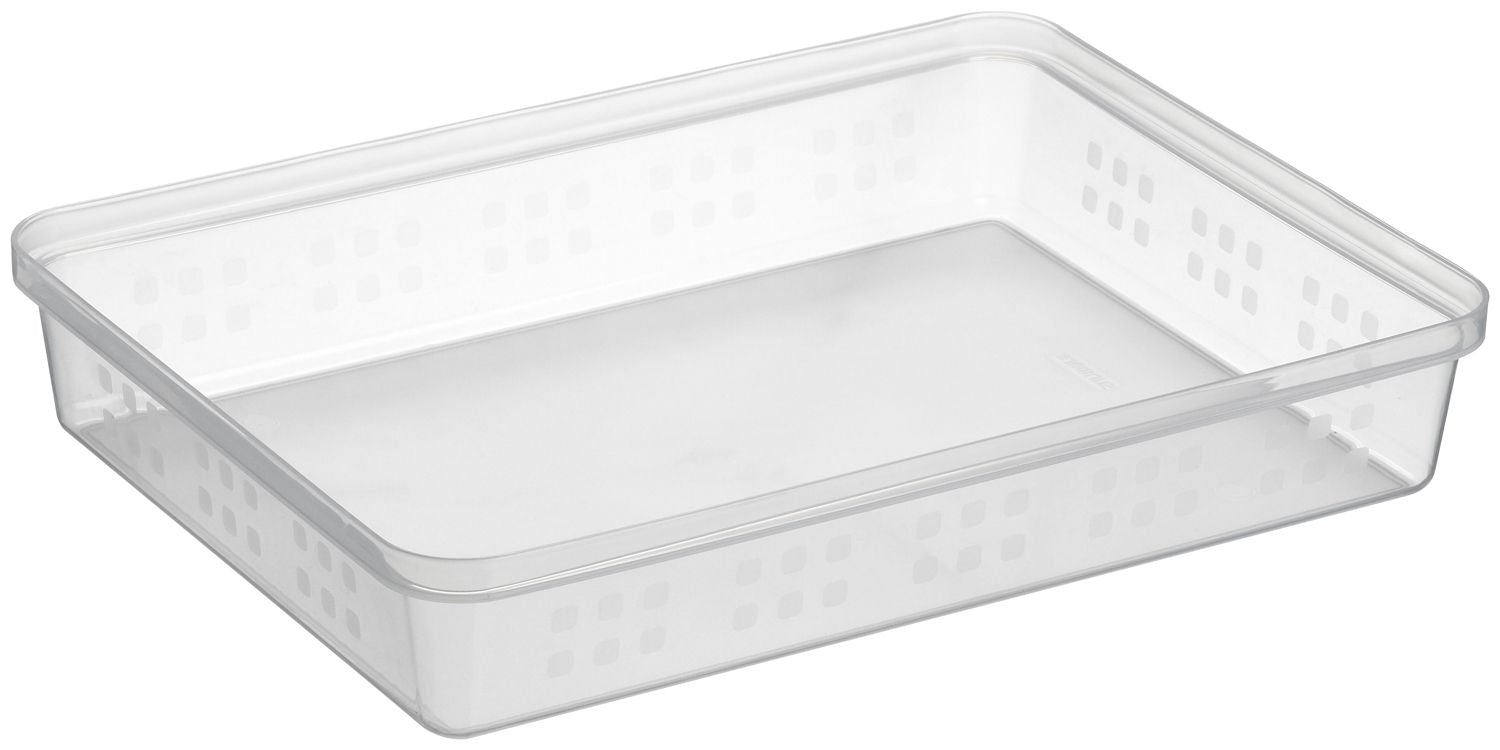 Square kantoor opbergbak A4 transparant 34,5x25x6,2 cm