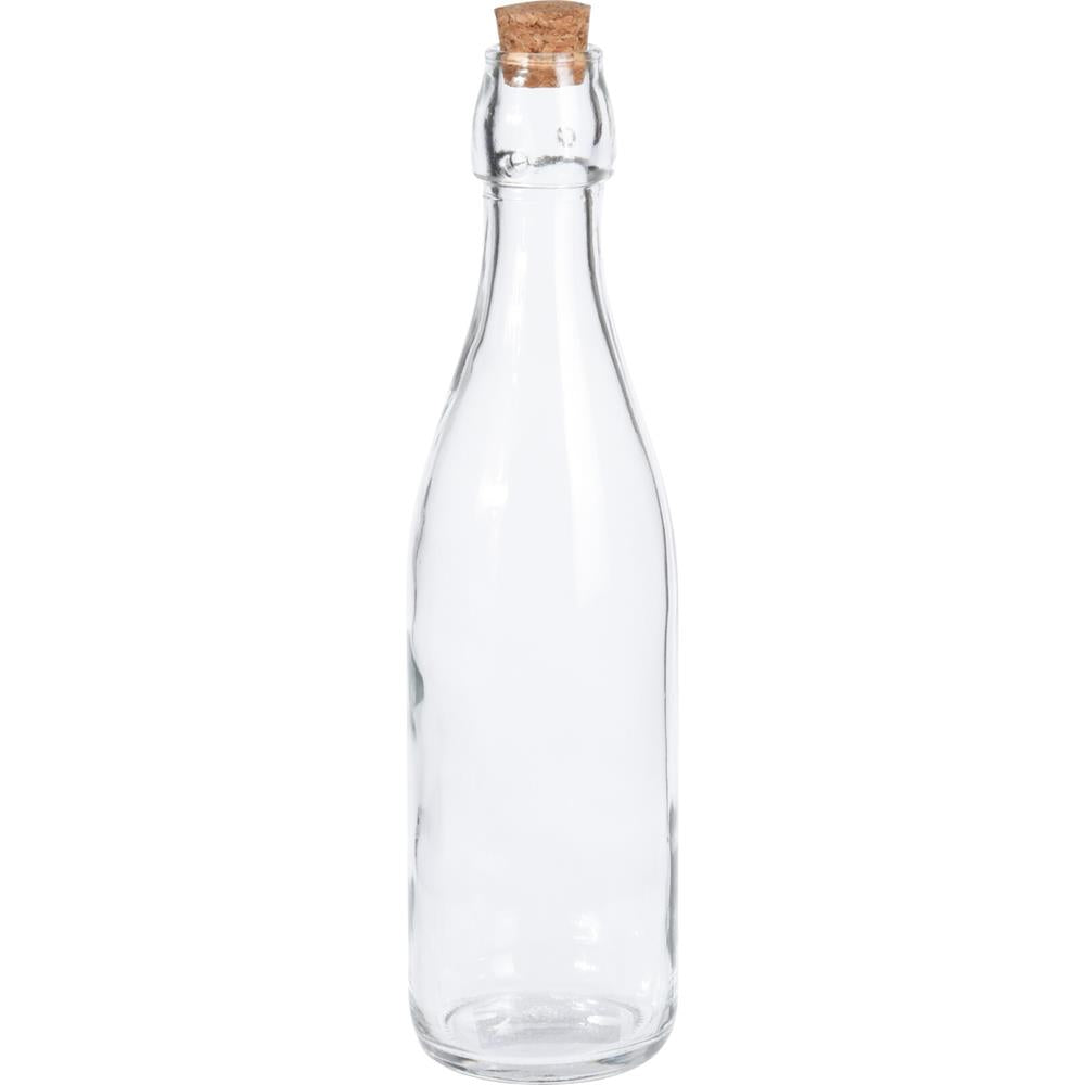 Fles glas met kurk 500ml