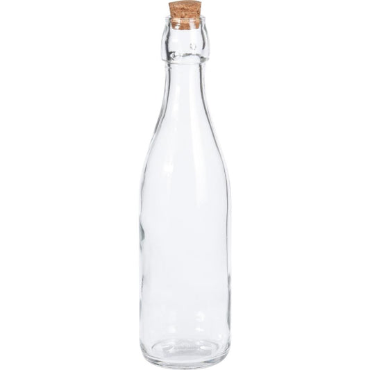 Fles glas met kurk 500ml