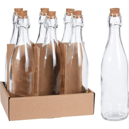 Fles glas met kurk 500ml