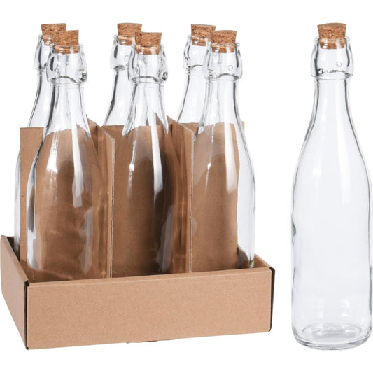 Fles glas met kurk 500ml