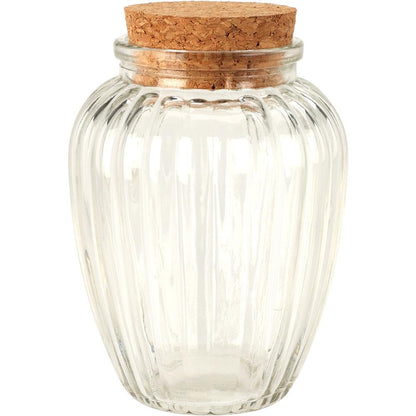 Voorraadpot glas met kurk deksel 280ml