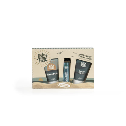 Source Balans Bad Giftset Ride the Tide met sleutelhanger 50ml douchegel en 50ml shampoo,