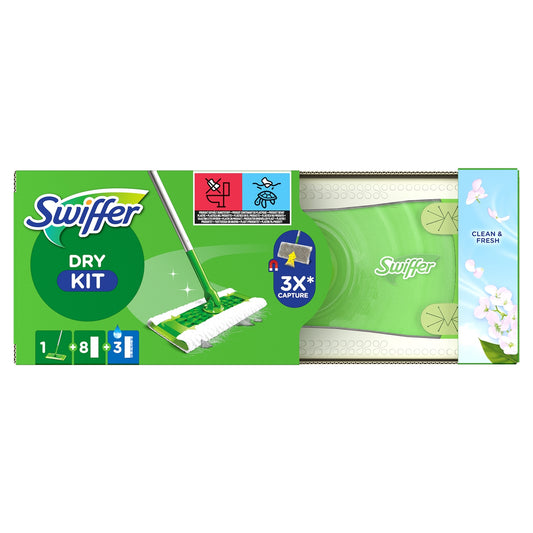 Vloerreiniger starterkit 12-delig met 8 droge en 3 natte doekjes