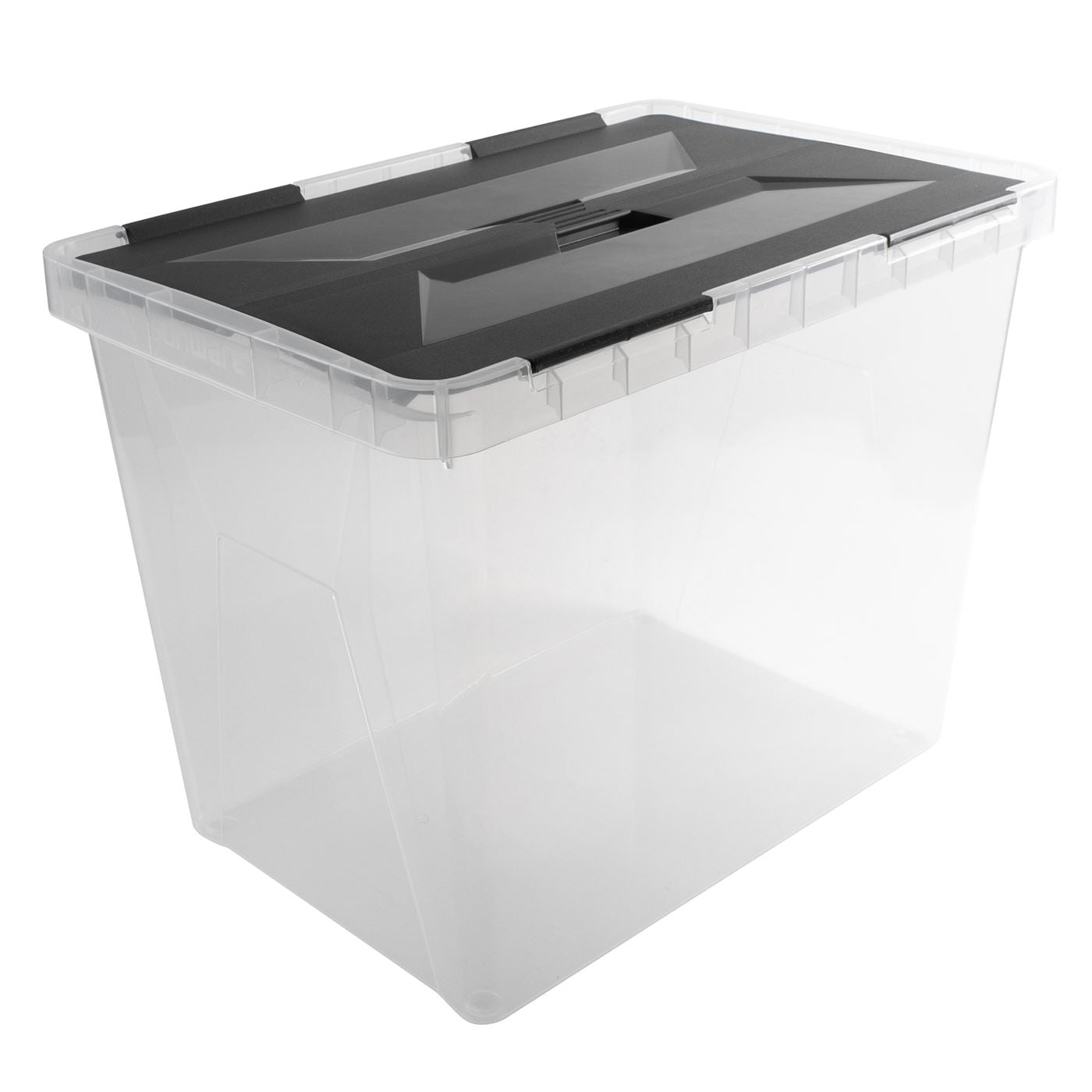 Sunware Onyx opbergbox 40L transparant antraciet