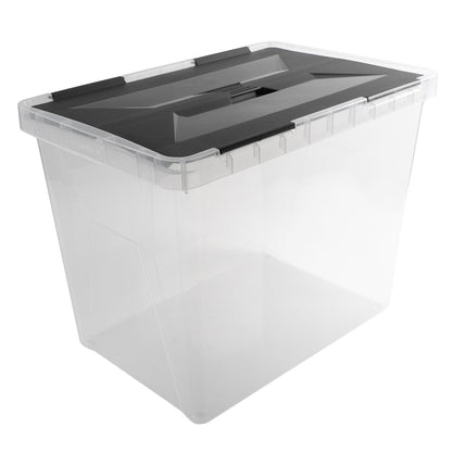 Sunware Onyx opbergbox 40L transparant antraciet