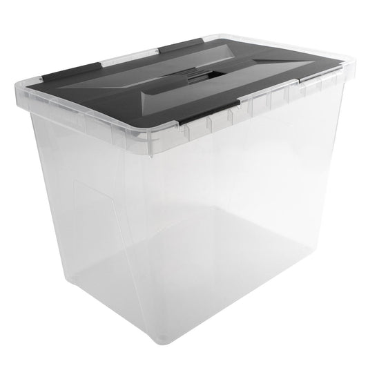 Sunware Onyx opbergbox 40L transparant antraciet