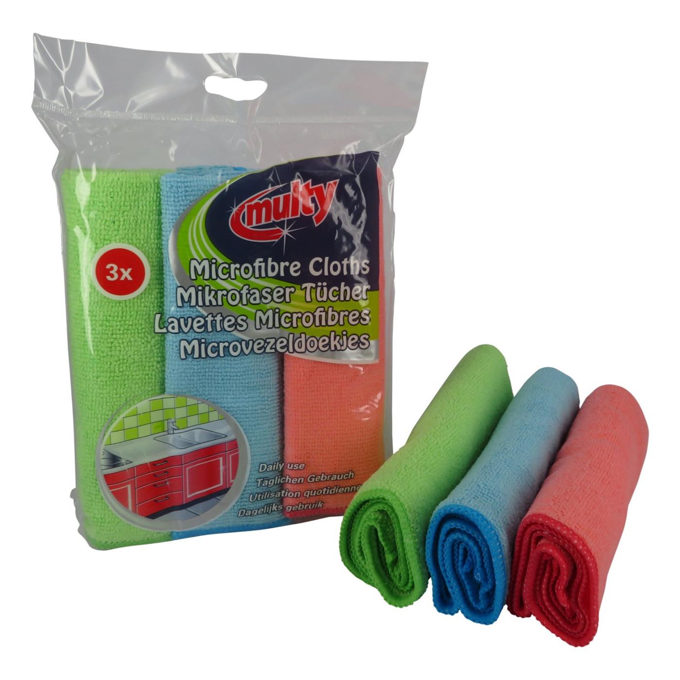 Multy Microvezeldoeken 35x35cm 250gr/m2 pak a 3 stuks