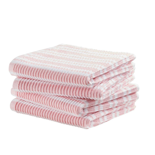 Vaatdoek Stripe pastel roze 30x30cm pak a 4 stuks