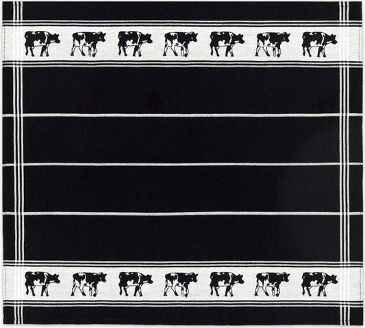 Theedoek koe zwart/wit 60x65cm 6 stuks