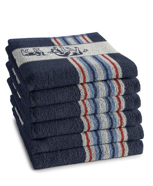 Keukendoek Friesian blue 50x55cm 6 stuks