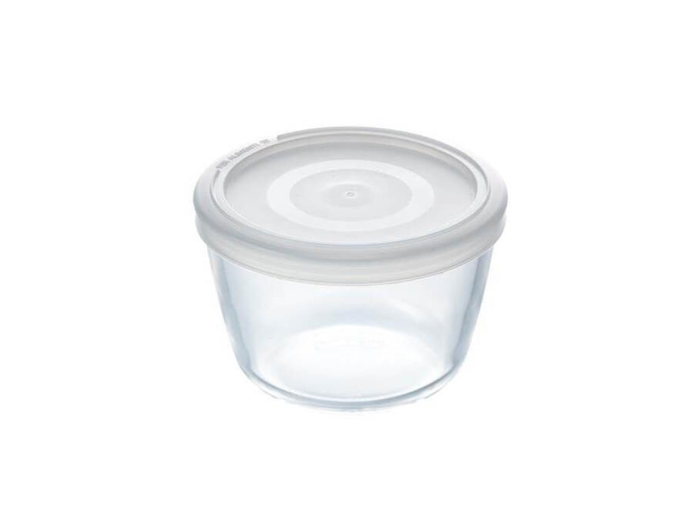 COOK&fREEZE schaal glas met kunststof deksel 0,6L Ø12cm