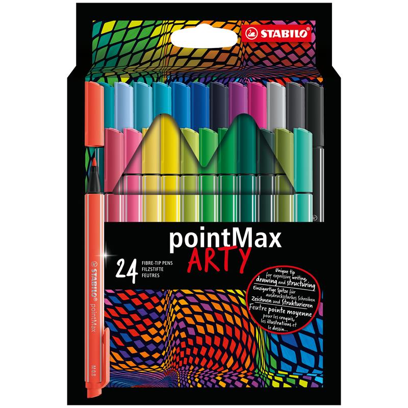 Arty PointMax etui a 24 kleuren fineliners