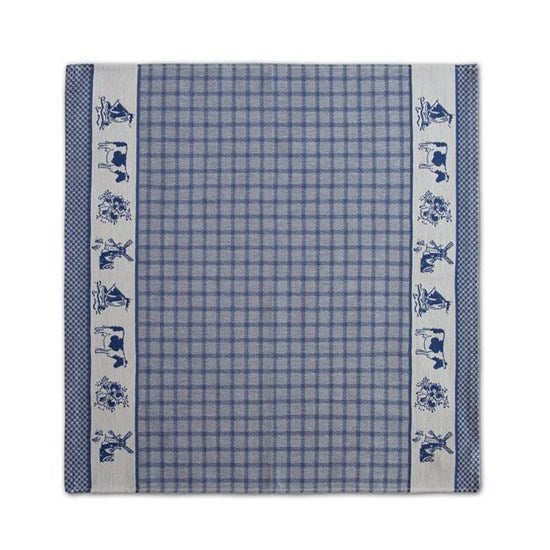 Theedoek Dutchie blauw 60x65cm 6 stuks