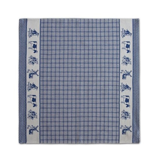 Theedoek Dutchie blauw 60x65cm 6 stuks